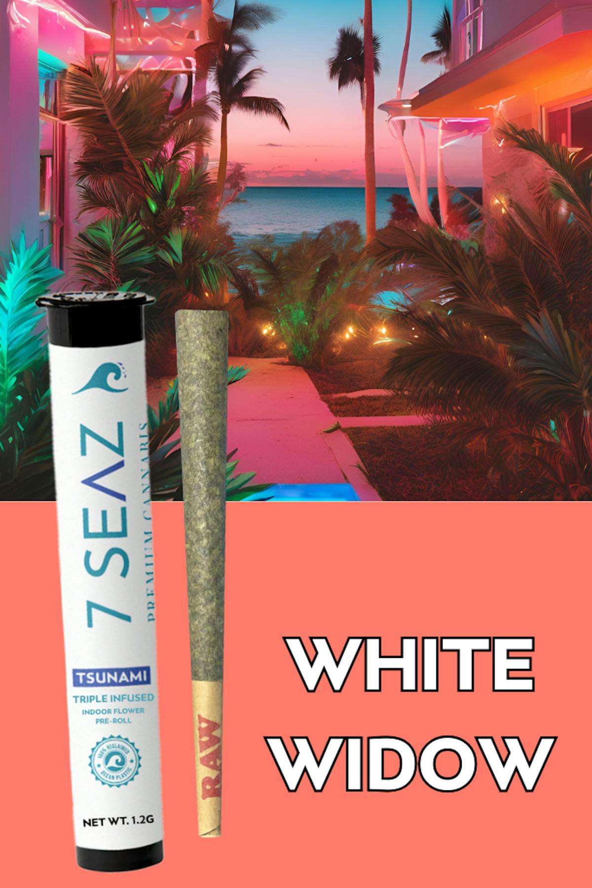 Photo of 7 Seaz – White Widow – Tsunami Triple Infused Preroll