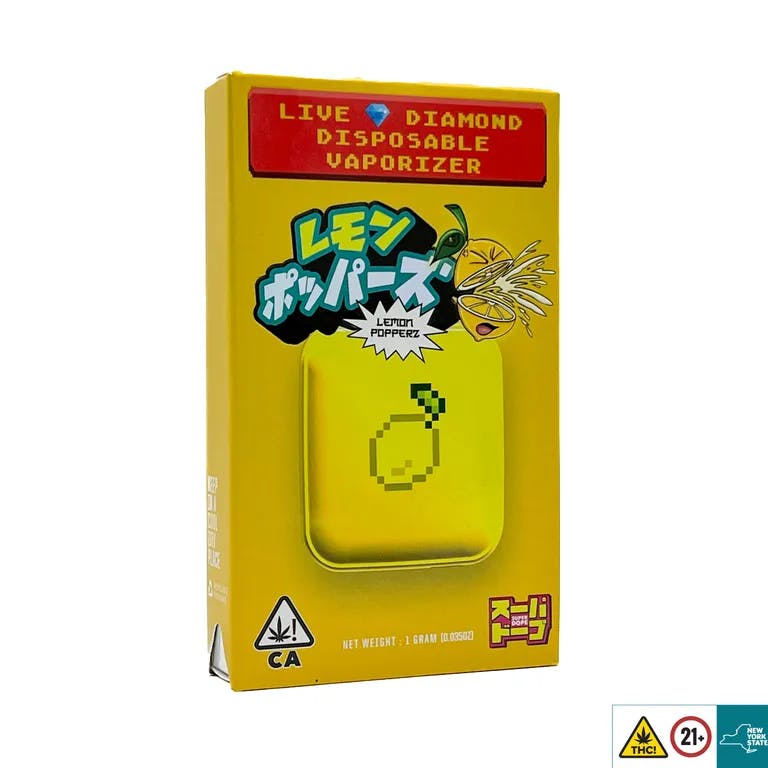 Super Dope - 2g Liquid Diamond Disposable - Lemon Popperz