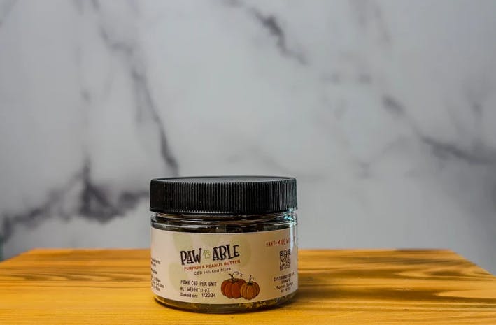 Pawable | Pumpkin & Peanut Butter | 130mg CBD | 25 Count Jar