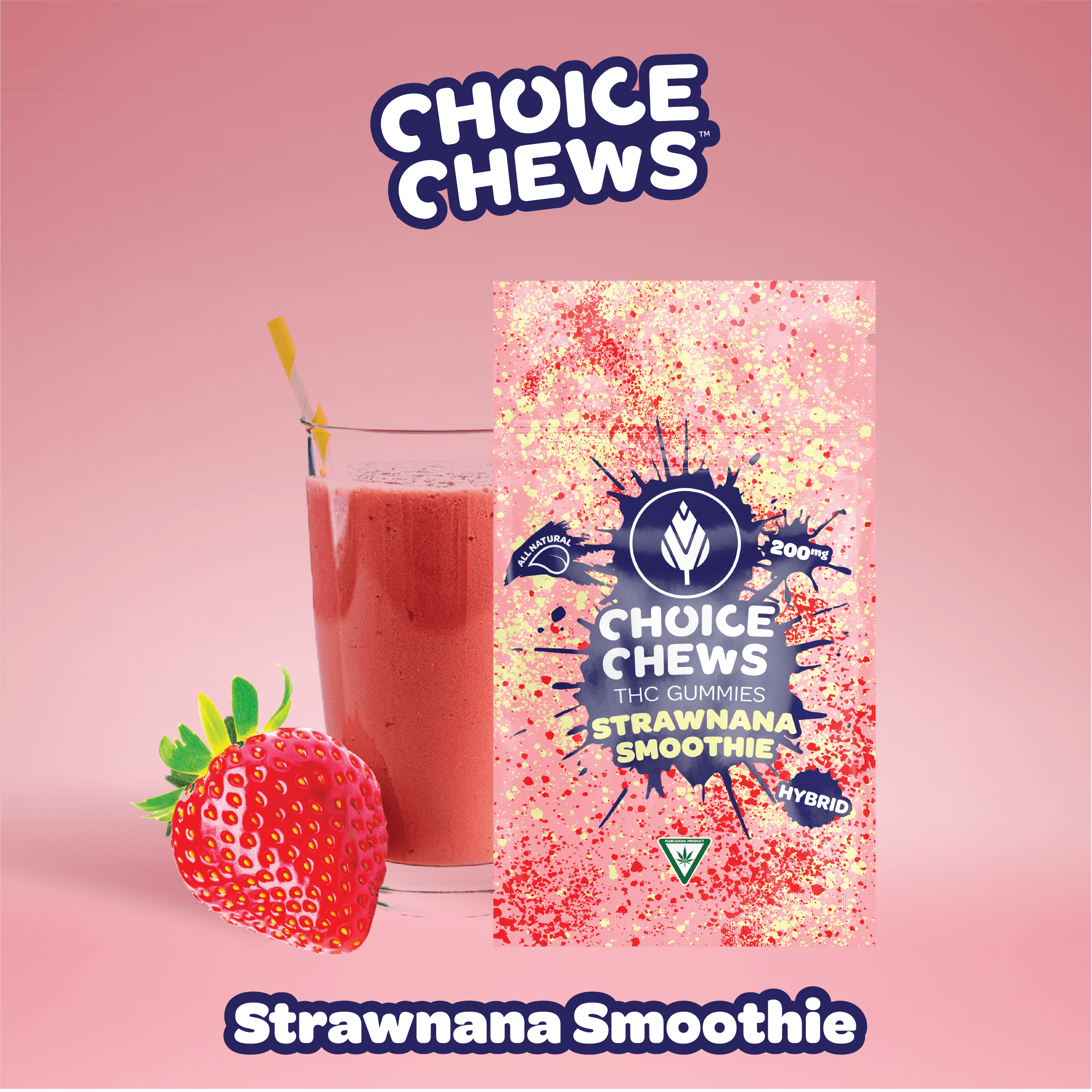 Choice Chews - 200mg Gummies - Strawberry Lemonade (Sativa)