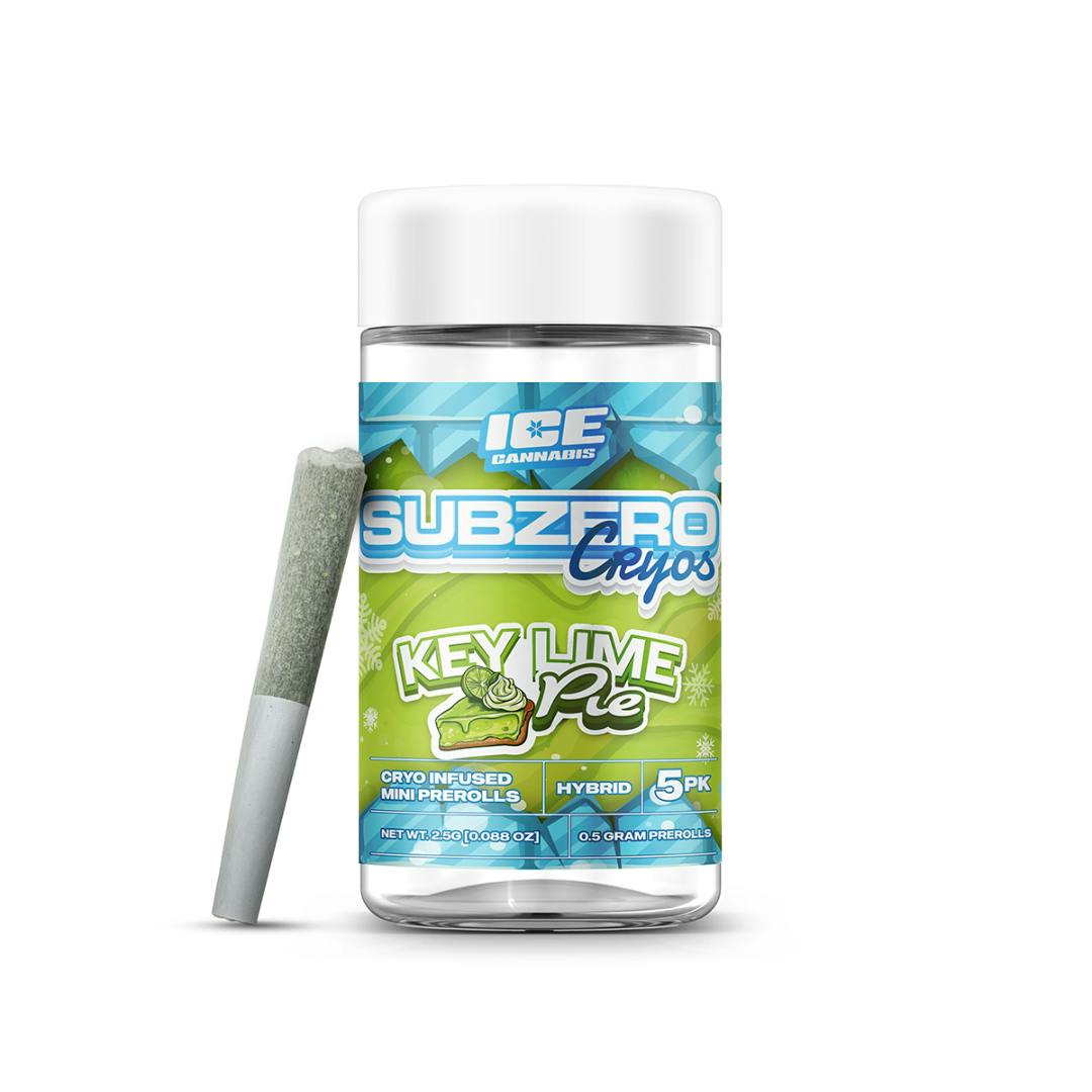 Product: SUB ZERO | KEY LIME PIE | INFUSED PRE-ROLLS | 5 x 0.5G HYBRID