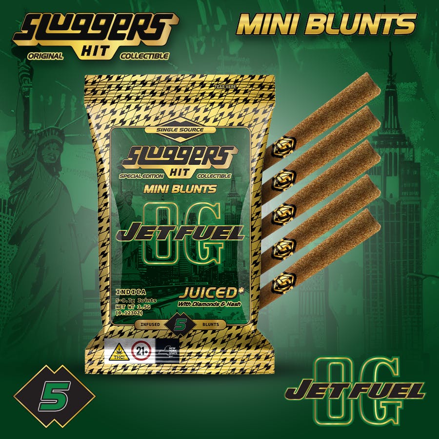 Sluggers | Jet Fuel | Infused Mini Blunts | 5pk | 3.5g