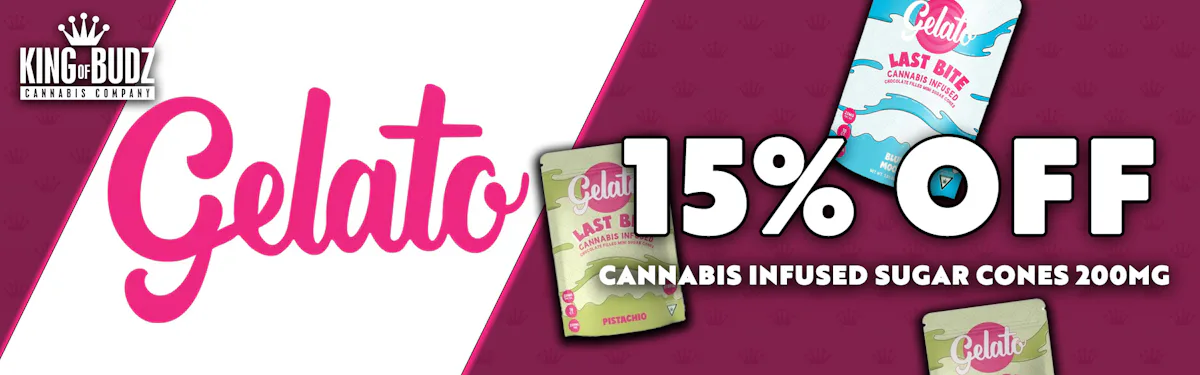 Gelato Last Bite - Cannabis Infused Sugar Cones 200mg - 15 Percent Off