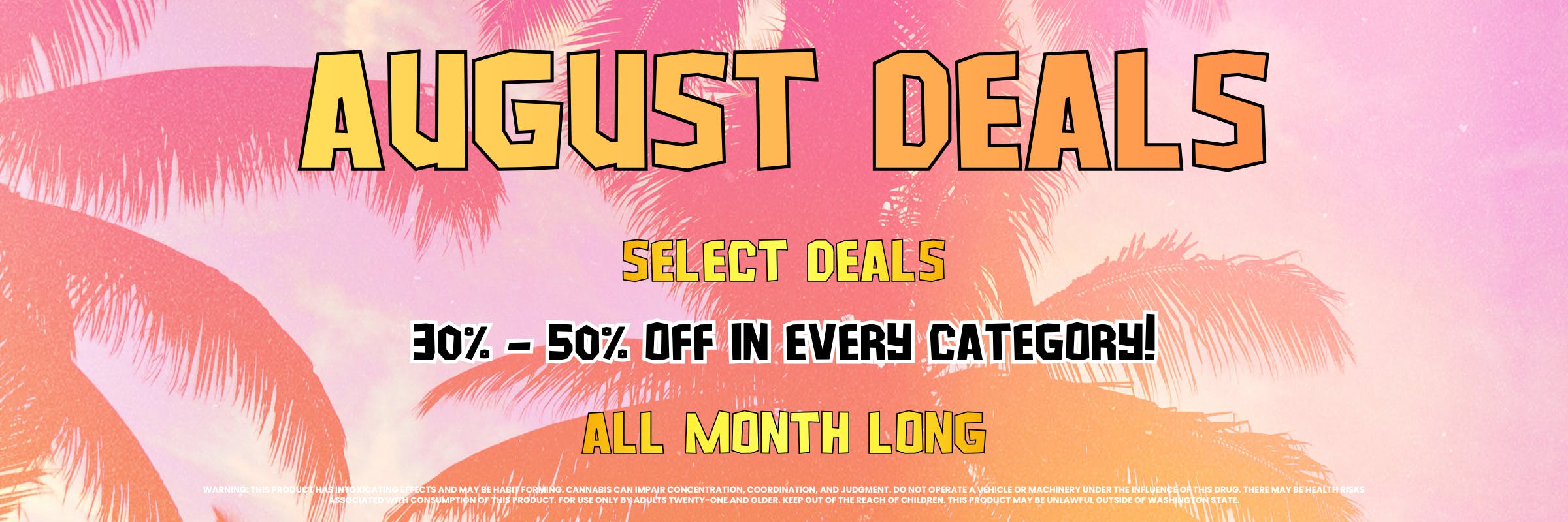 30-50% off select deals all month long
