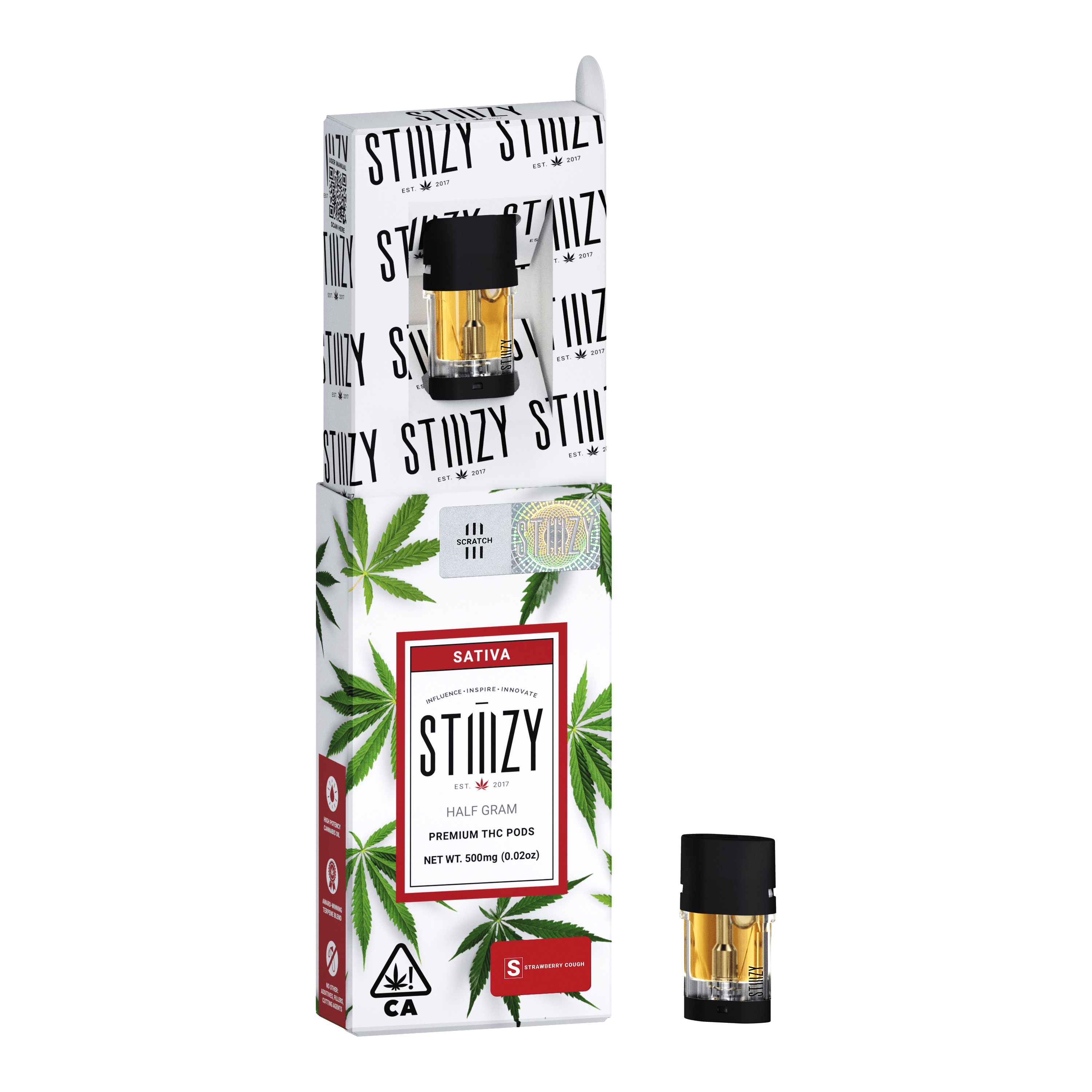 CNP 80% リキッド CDT-Strawberry Cough 1ml STIIIZY Strawberry Cough Original Pod | Liberty (Beach Center)