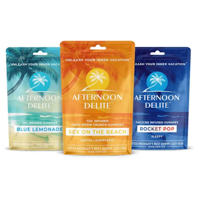 Afternoon Delite - 200mg Hash Rosin Nerded Gummies - Blue Lemonade