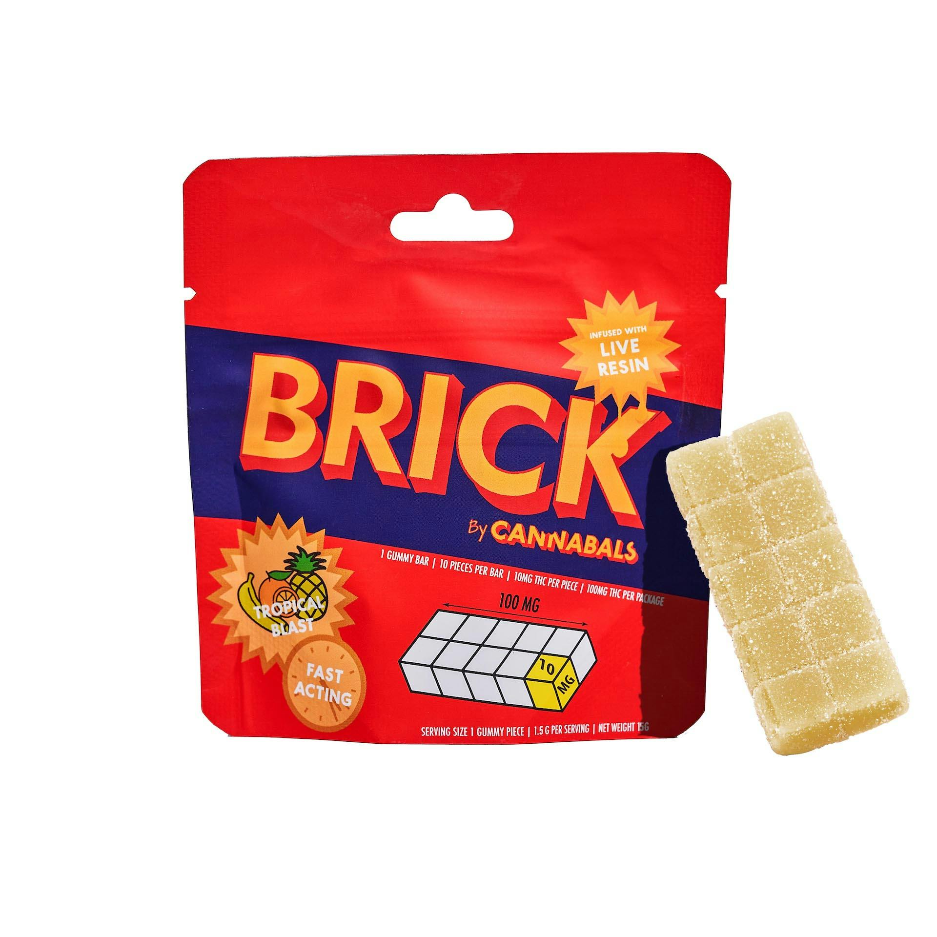 Cannabals Tropical Blast 10pk 100mg Live Resin Brick
