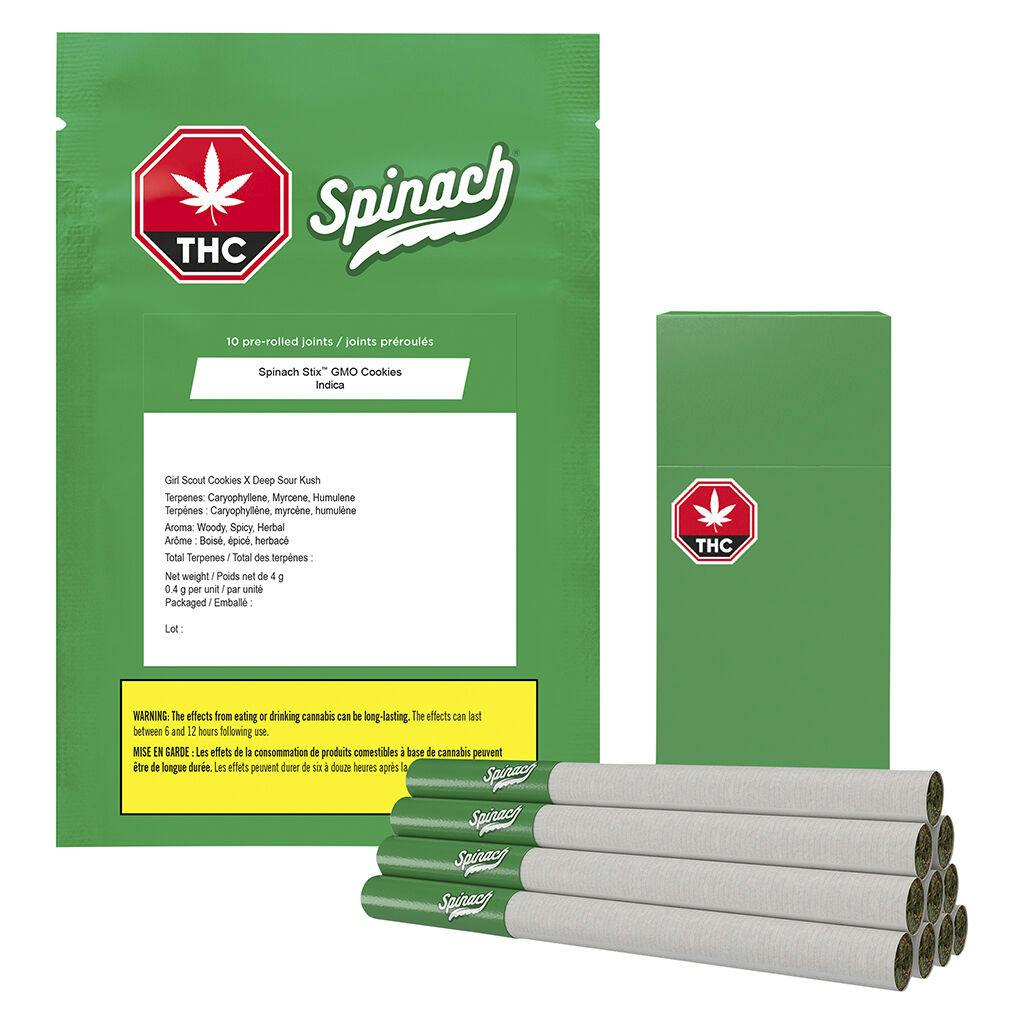 Spinach - stix gmo cookies prj - 10x0. 4g