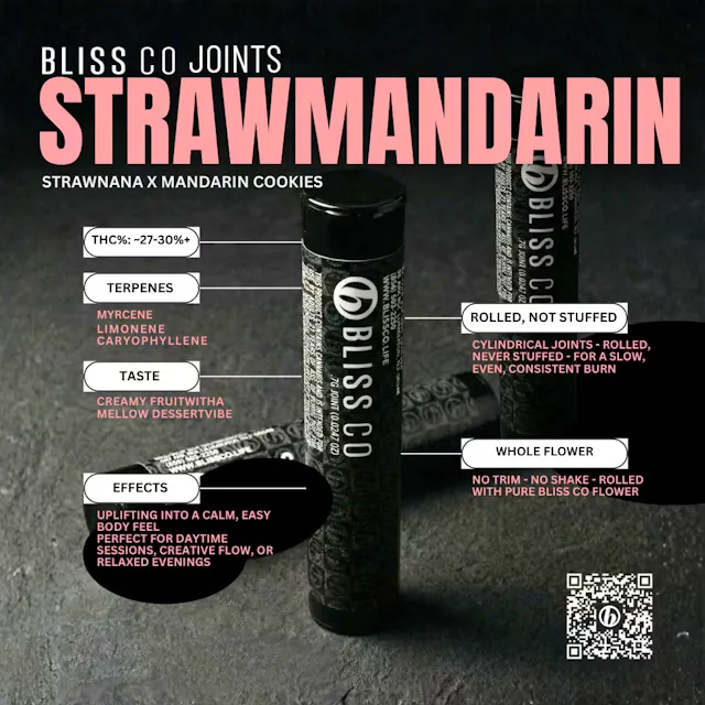 Blissco Bliss Co Pre-Roll Pack Strawmandarin Split 7pk/4.9g (sativa hybrid, packs)