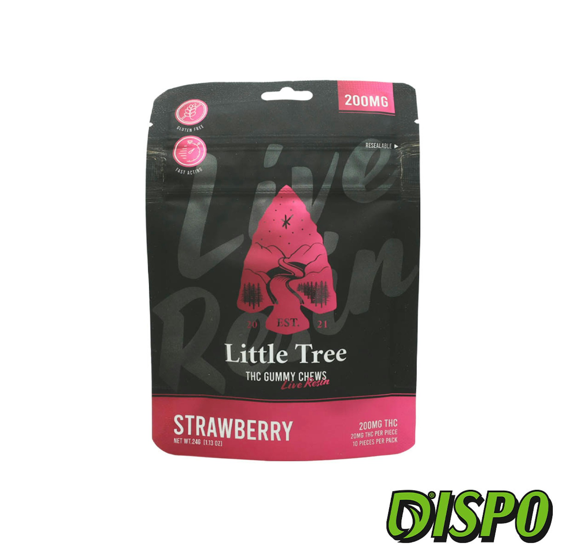 Little Tree - Strawberry 200mg Live Resin Gummies