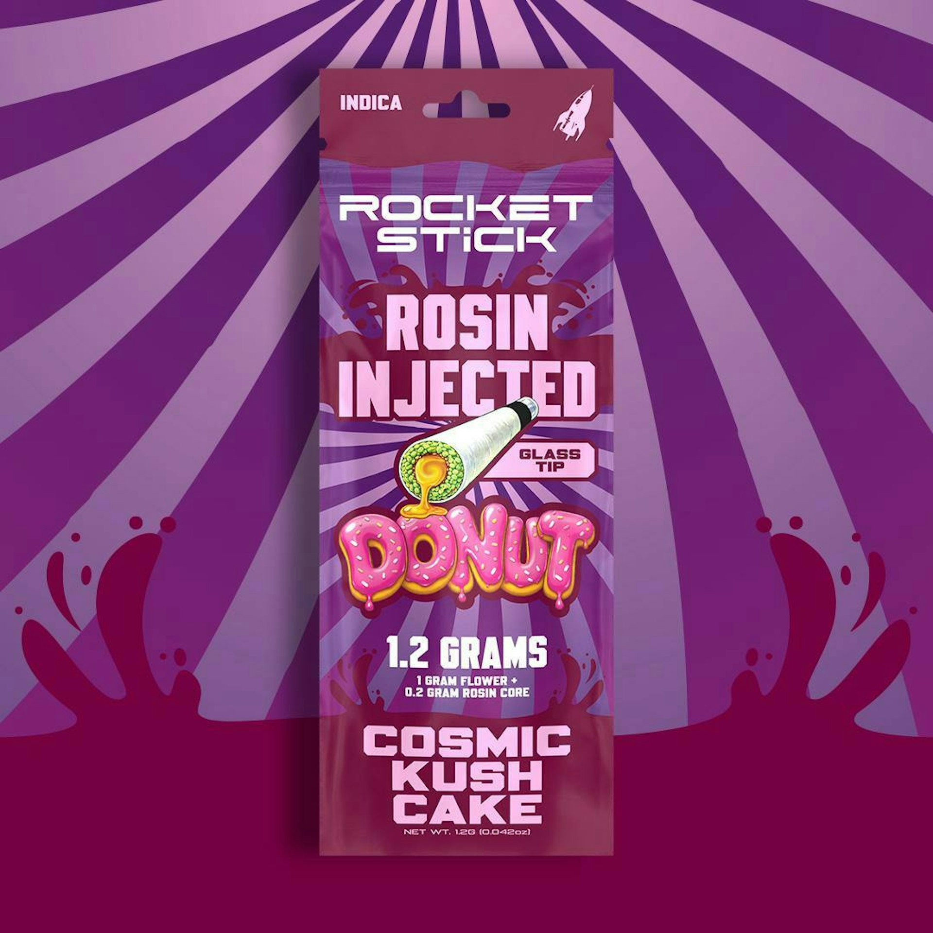 Rocket Sticks - Cosmic Kush Cake Rosin Infused Pre-roll