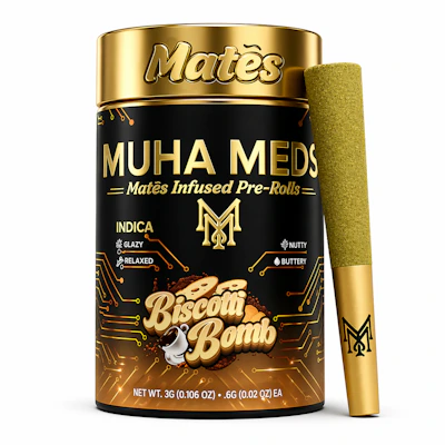 Muha Mates - 5-Pack .6g Infused Prerolls - Biscotti Bomb