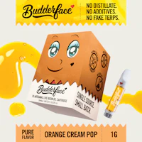 BUDDERFACE | Orange Cream Pop | 1G | Artisanal Live Resin 510 Disposable Cart - product image at King of Budz
