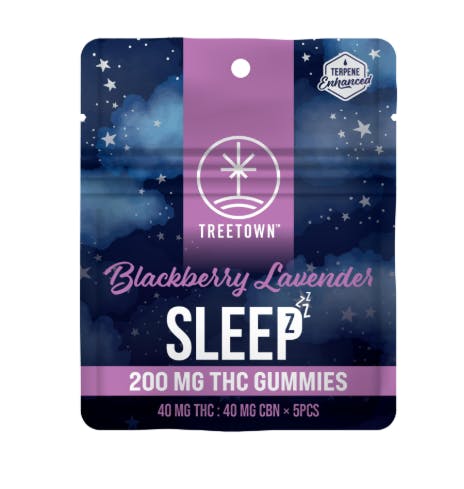 Product: 1:1 Sleep | Blackberry Lavender | 40mg THC x 40mg CBN | 5pk | | TreeTown