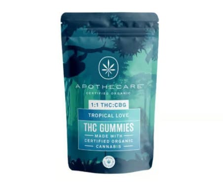 Product: Apothecare | Certified Organic Tropical Love 1:1 THC:CBG Bespoke Gummies | 200mg:200mg*