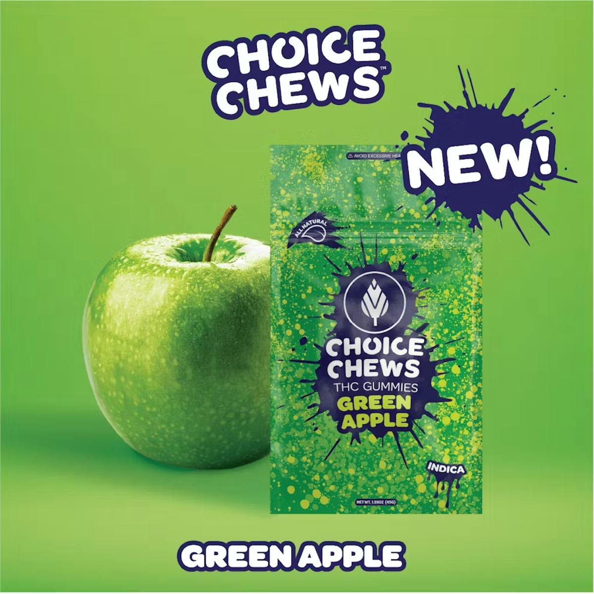 Photo of Choice Chews | Green Apple | Indica | 100mg