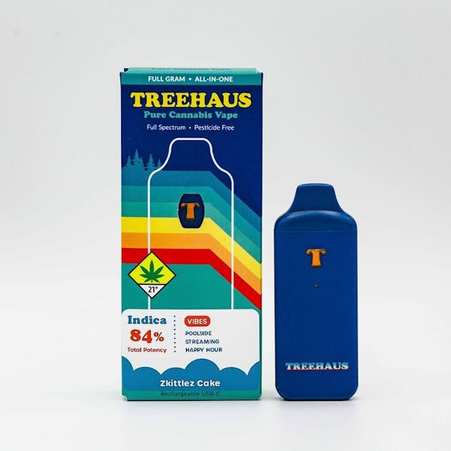 These specially crafted vapes are produced by Heylo, offering a high-THC option that has a hint of full-spectrum. With Treehaus, you get high and stay high for longer than any other distillate based vape. Always, 100% cannabis and pesticide free. Treehaus - in the trees where we rule with less rules.