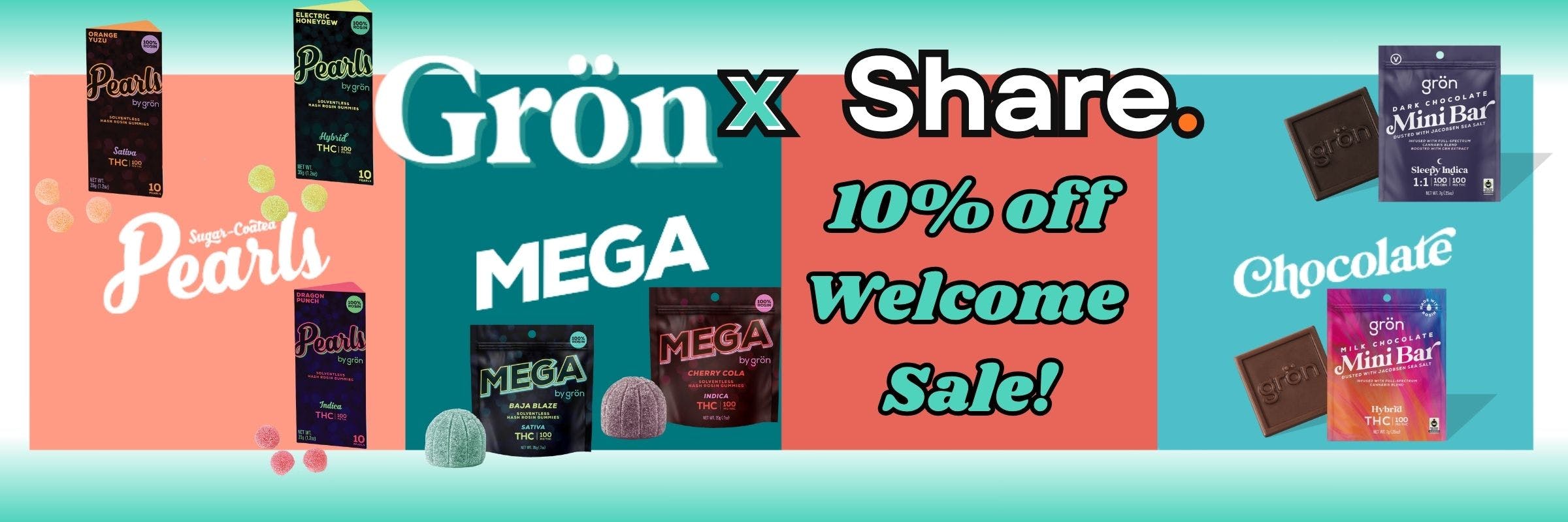 Grön x Share. Welcome sale 10% off
