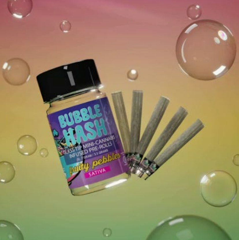 Amnesia | 5-Pack Bubble Hash Infused Pre-rolls | Fruity Pebbles