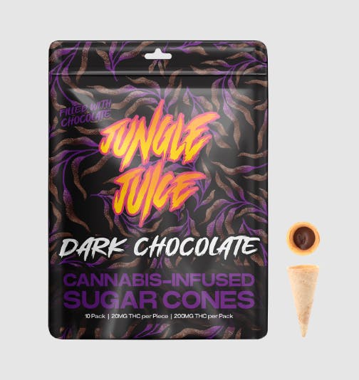 Dark Chocolate | 20mg x 10pk | Ice Cream Cones | Jungle Juice