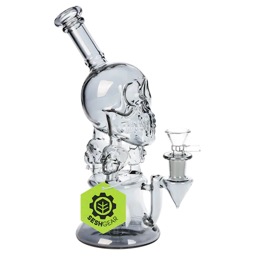 SeshGear Stacked Skulls Water Pipe 9′-active