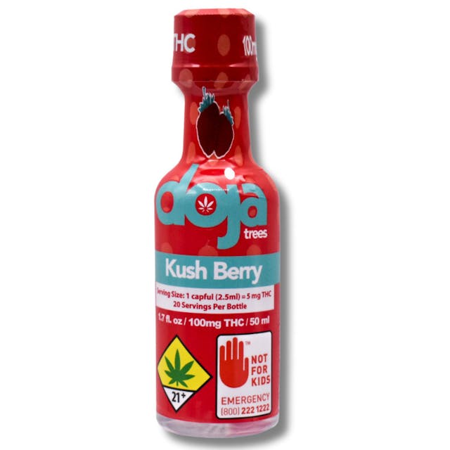 Doja Trees Beverage - Kush Berry  - 1.7 fl. oz - 100mg THC