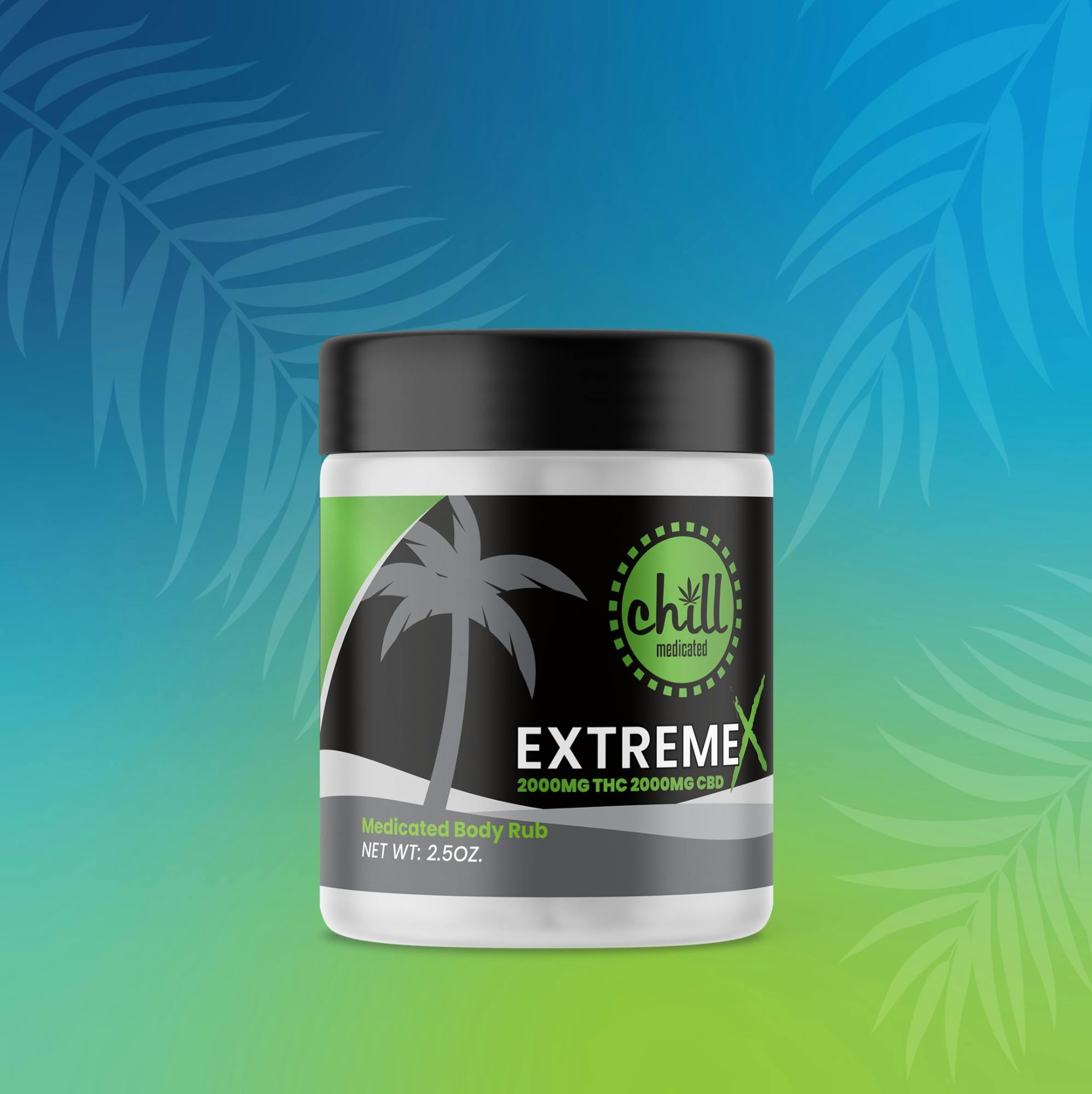 Extreme X Medicated Body Rub | Chill Medicated | 2.5 oz. | Herbal Solutions