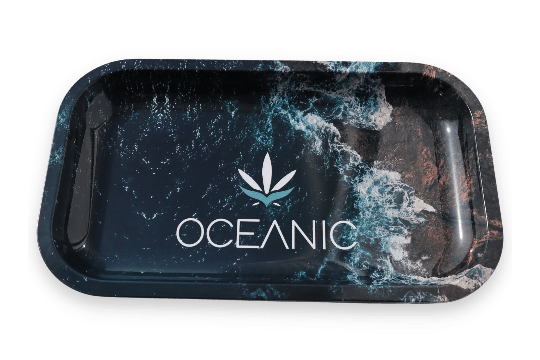 Oceanic Metal Rolling Tray | Oceanic Cannabis & Coffee O'Leary Avenue