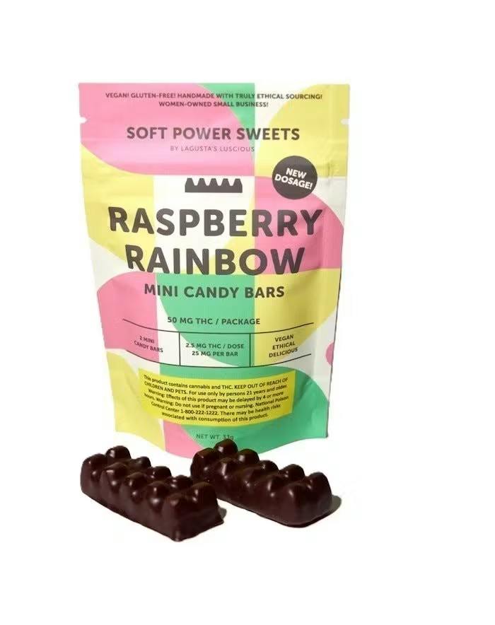 Soft Power Sweets Edible Chocolate Raspberry Rainbow