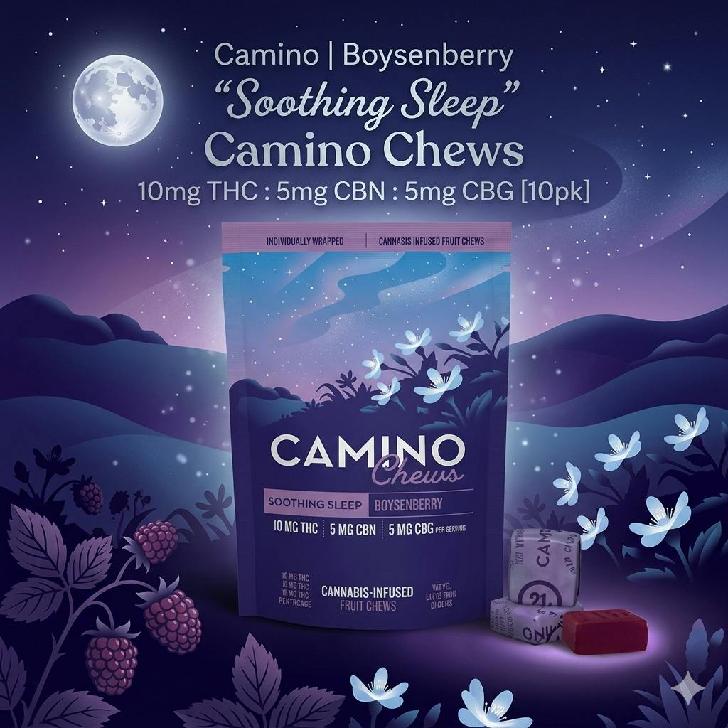 Product Camino | Boysenberry Chews | Gummies | 10ct | 100mg