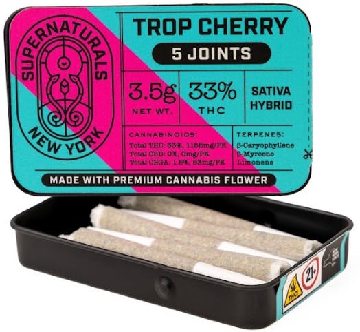 Supernaturals Pre-Rolls | .7g Each 5 Pack | Trop Cherry