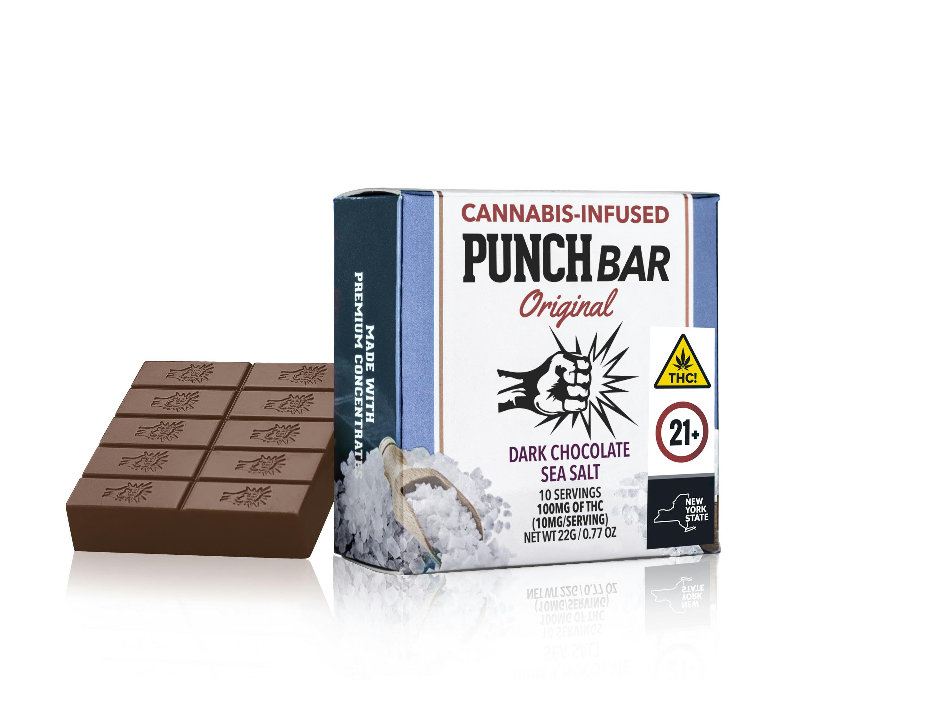 Punch Bar Dark Chocolate Sea Salt 10pk 100mg Chocolate Original