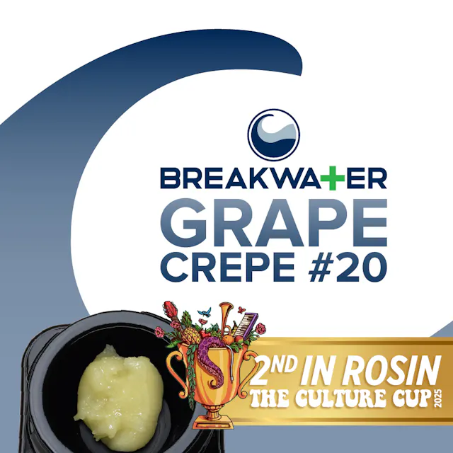 Breakwater Live Hash Rosin Grape Crepe #20 1g (hybrid)