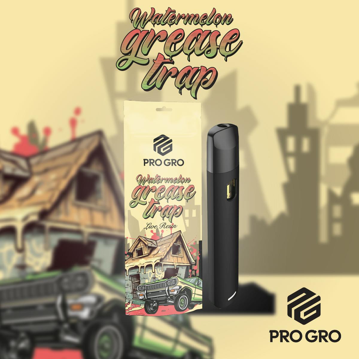 Pro Gro -  1g Live Resin Disposable - Grease Trap