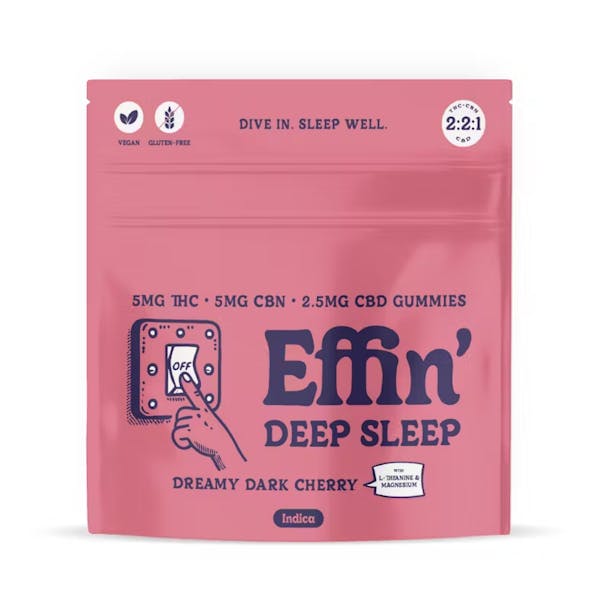 Dreamy Dark Cherry 2:2:1 (THC:CBD:CBN) - 100mg Soft Chews - Effin' Edibles