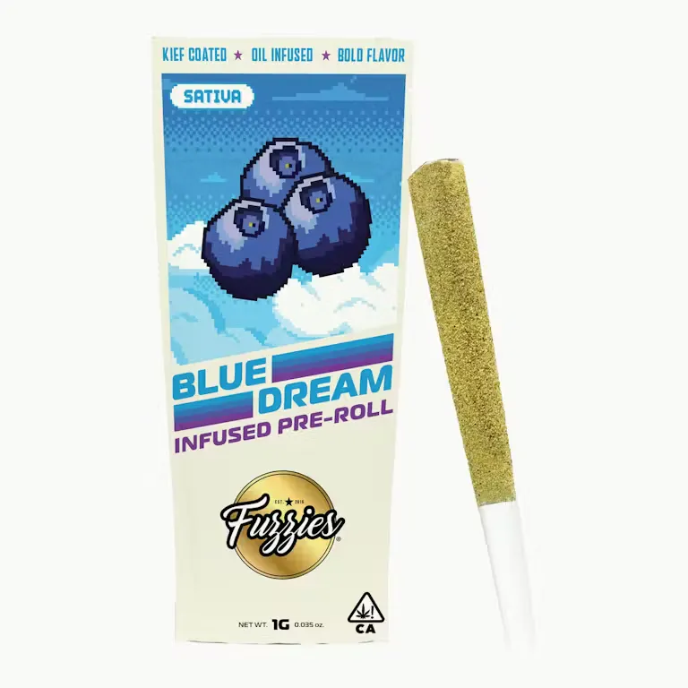 Fuzzies Originals Blue Dream 1g Infused Preroll Single - Sativa at