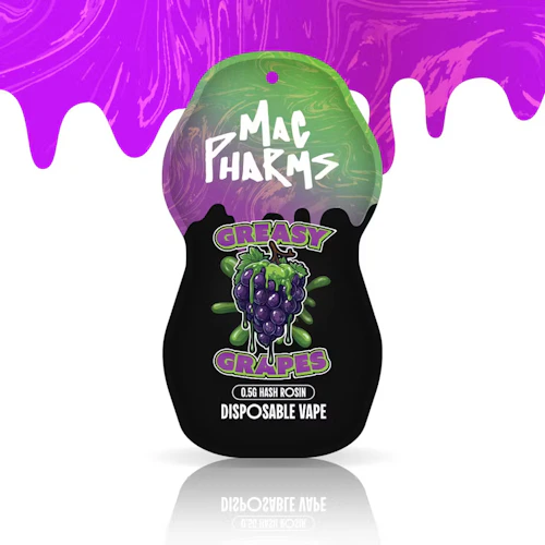 Mac Pharms - .5g Hash Rosin Disposable - Greasy Grapes