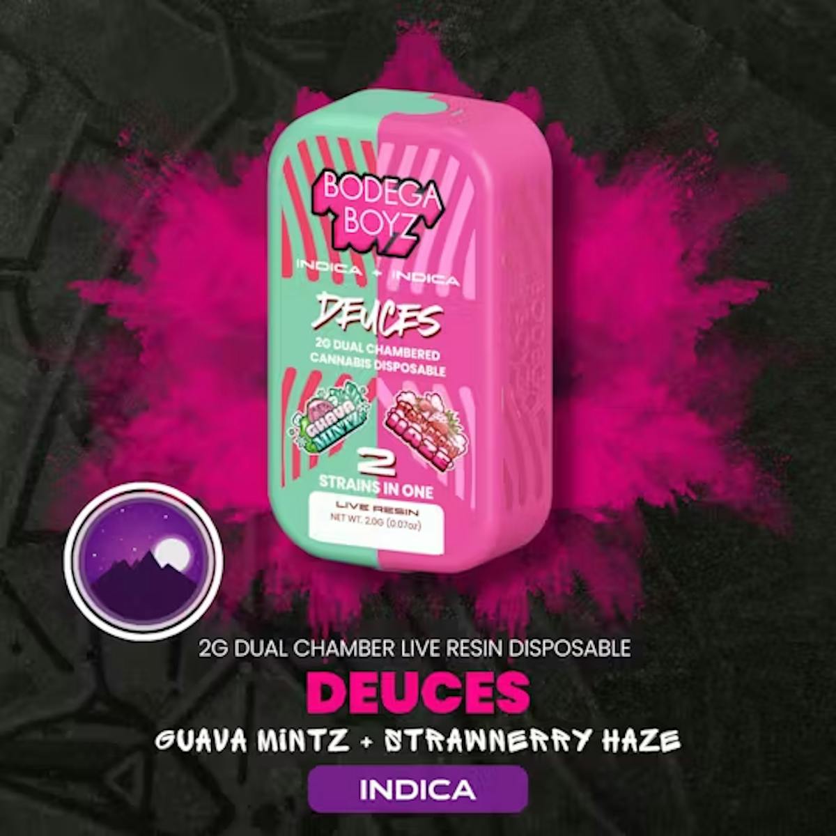 Image of Guava Mintz x Strawberry Haze Dual Chamber Live Resin Vape