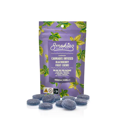 Smokiez |  Sweet Blackberry | 100MG Fruit Chew-1
