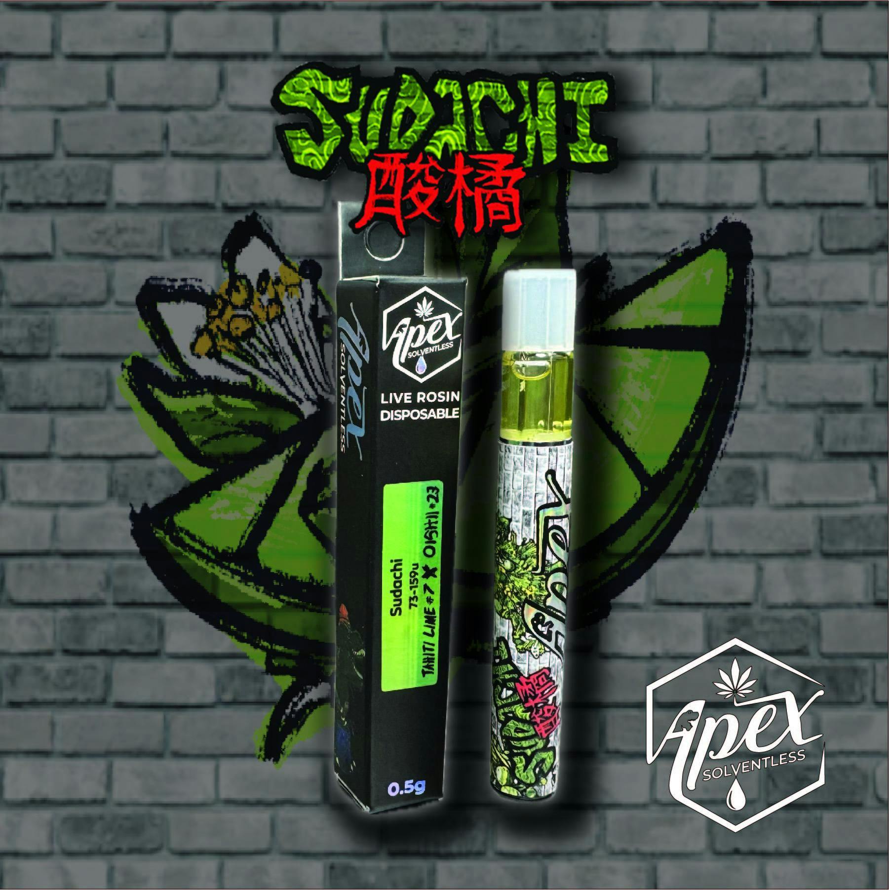 Apex - .5g Hash Rosin Disposable - Sudachi #4