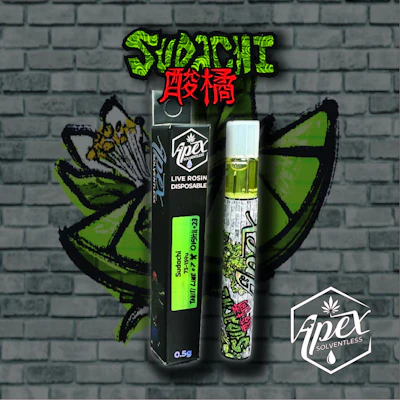 Apex - .5g Hash Rosin Disposable - Sudachi #4 - DISPOSABLES by Apex Concentrates at King of Budz