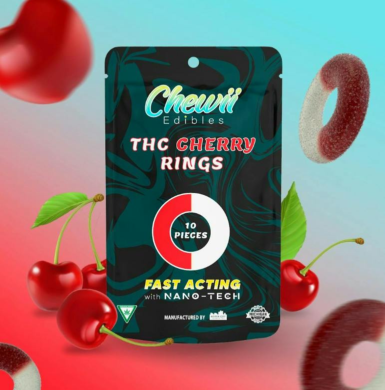 Chewii | Cherry | 200mg Gummy Rings (10x20mg)