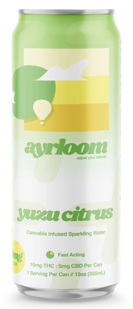 Ayrloom- UP Infused Beverage 2:1 10mg THC 5mg CBD V,GF- Yuzu Citrus