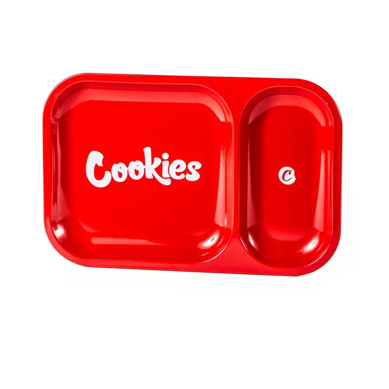 Cookies | Metal Rolling Tray with Divider | Red