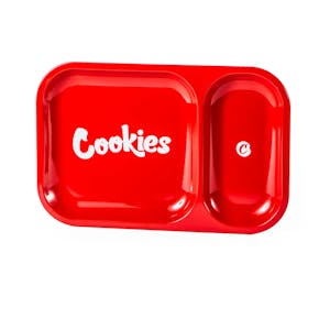 Cookies | Metal Rolling Tray with Divider | Red