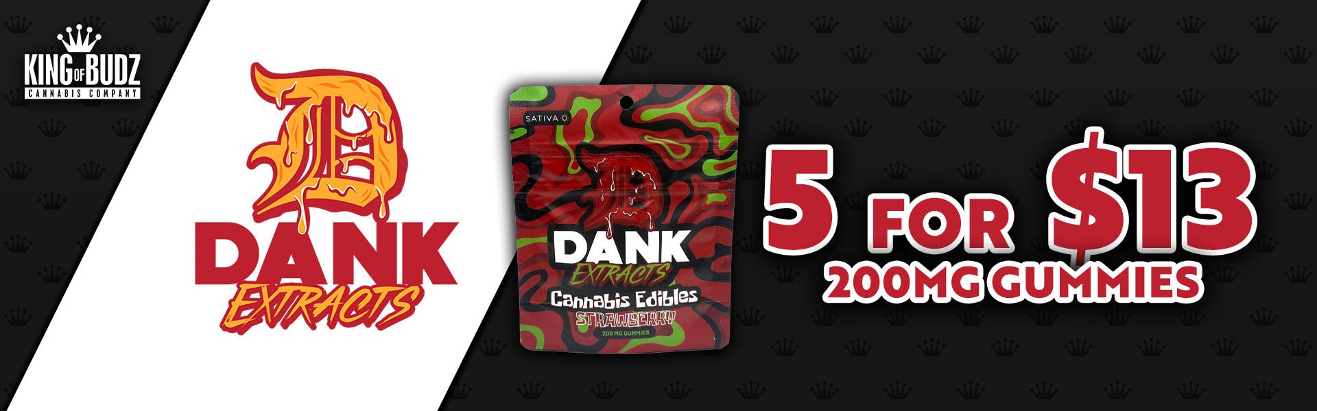 Dank Extracts 200mg Gummies 5/$13