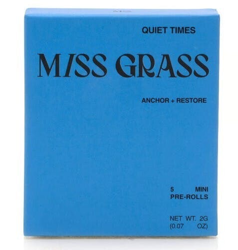 Miss Grass | 5pk Mini Pre roll (0.4g) | Quiet Times | Grape Gasoline