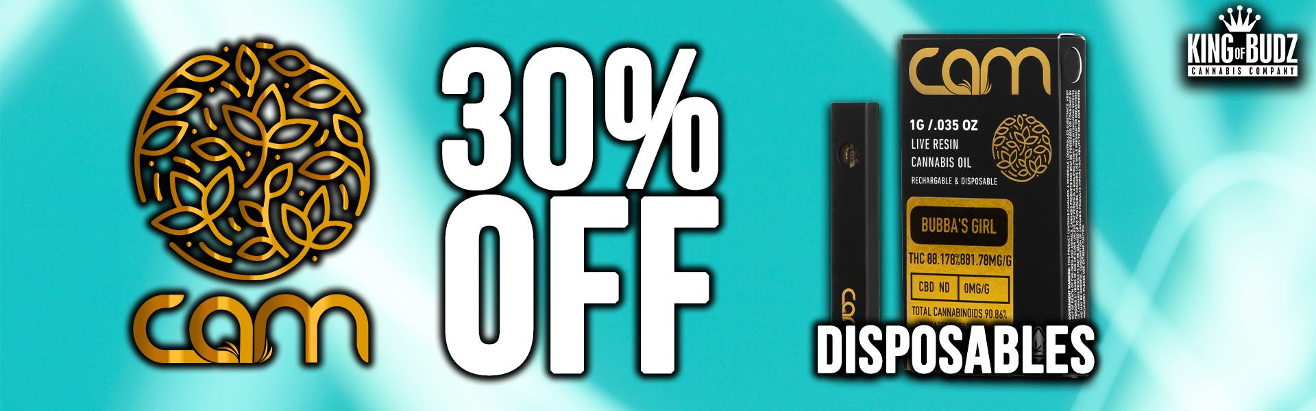 Cam 1g Disposable - 30 Percent OFF