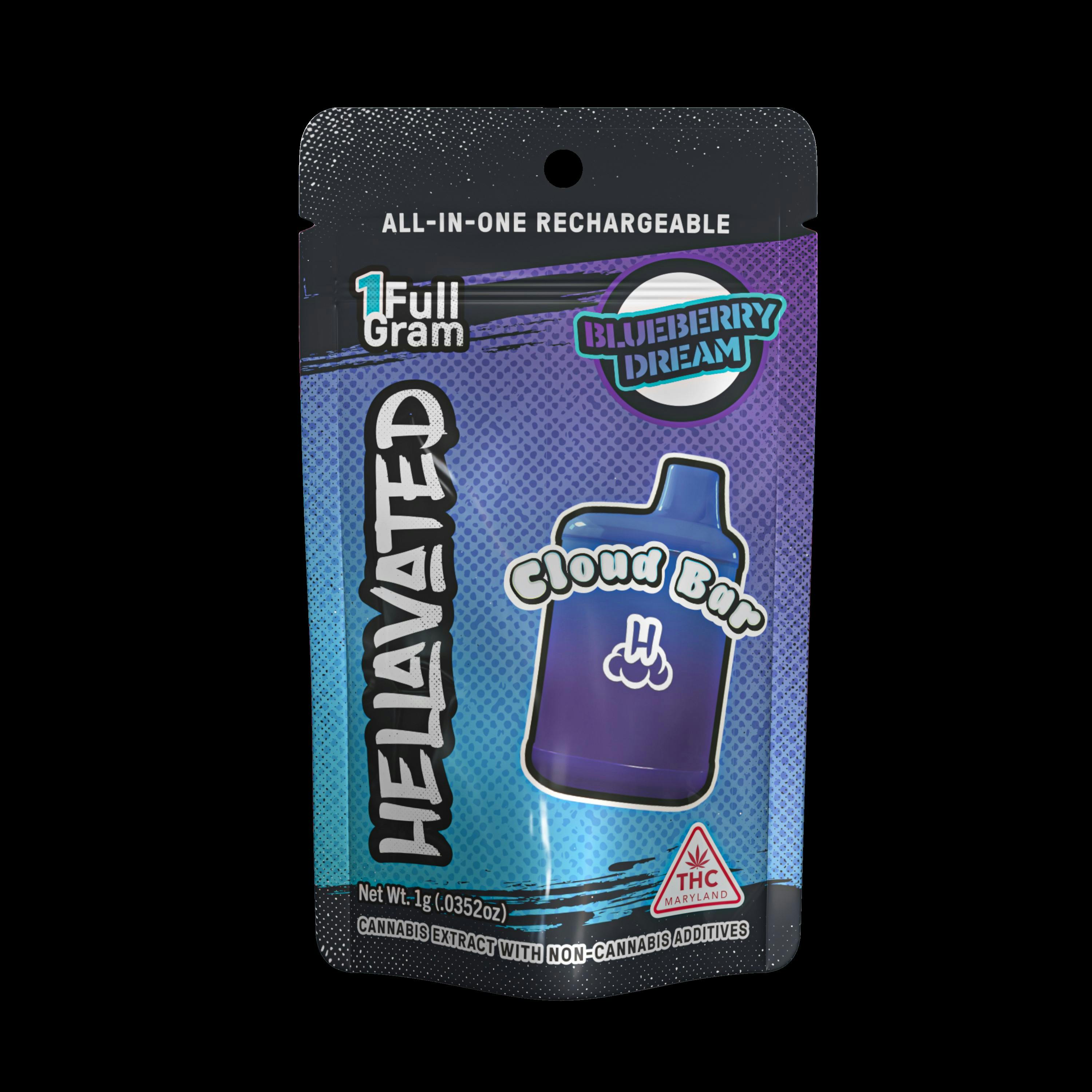 Blueberry Dream Cloud Bar Rechargeable Disposable 1g