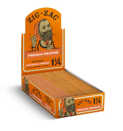 French Orange Rolling Papers - 1 1/4 (78mm) | Boutiq